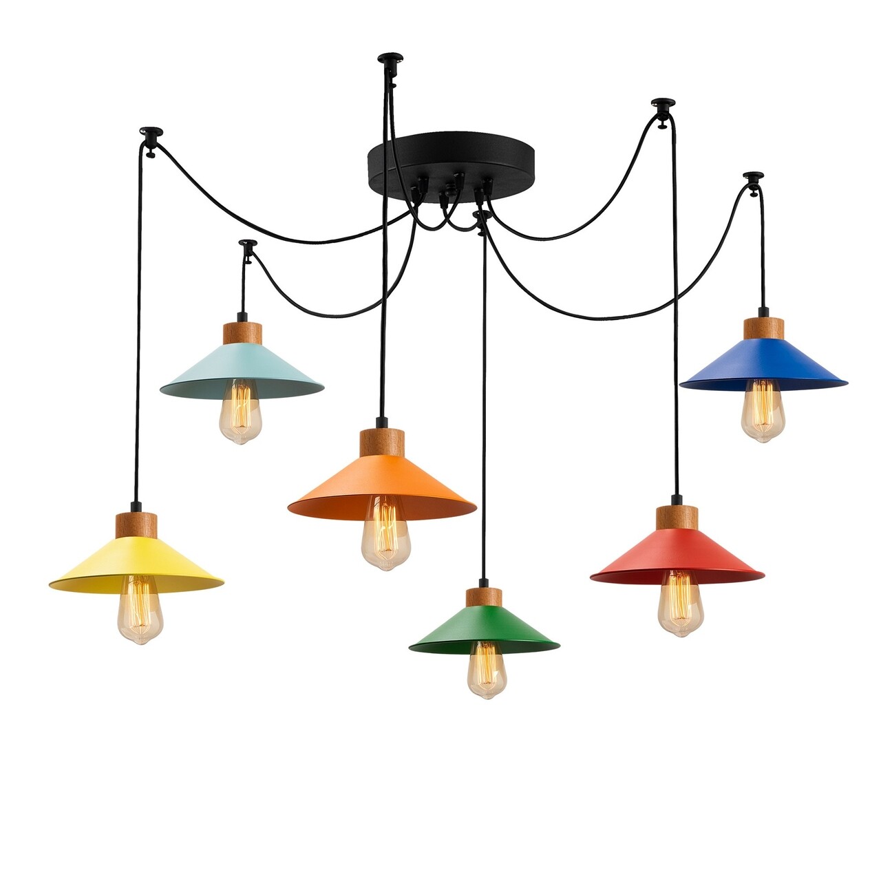 Lustra, Manavgat - N-565, Alby, 144 x 100 cm, 6 x E27, 40W, multicolor - imagine 5